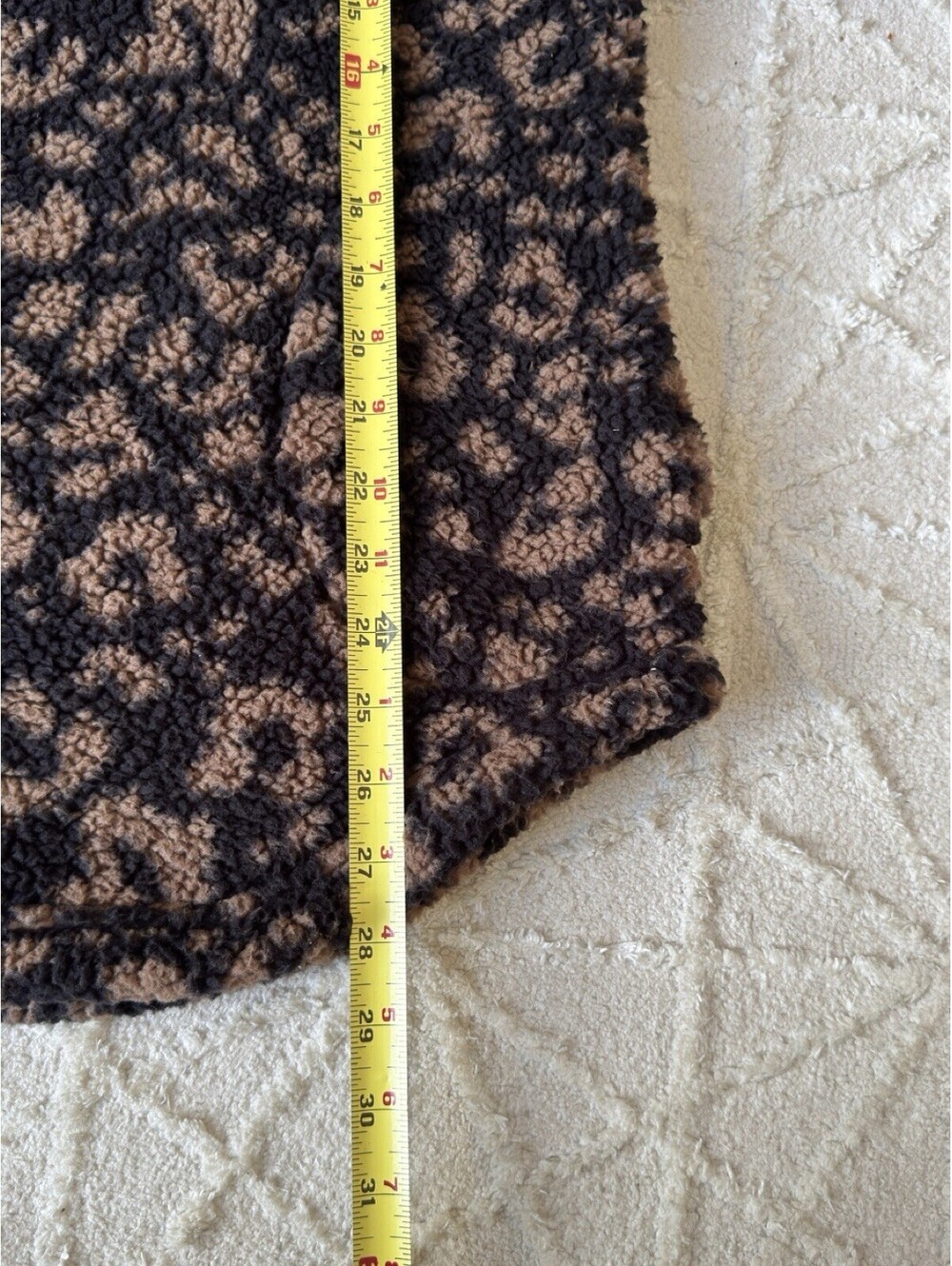 Koolaburra by UGG Womens 1X Leopard Sherpa Fleece Quarter Zip Pullover Plus Size - Picture 7 of 14